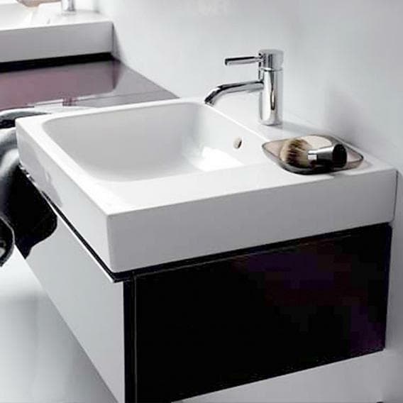 Lavabo à poser Geberit / Keramag iCon 50 cm décentré à droite - vue 3
