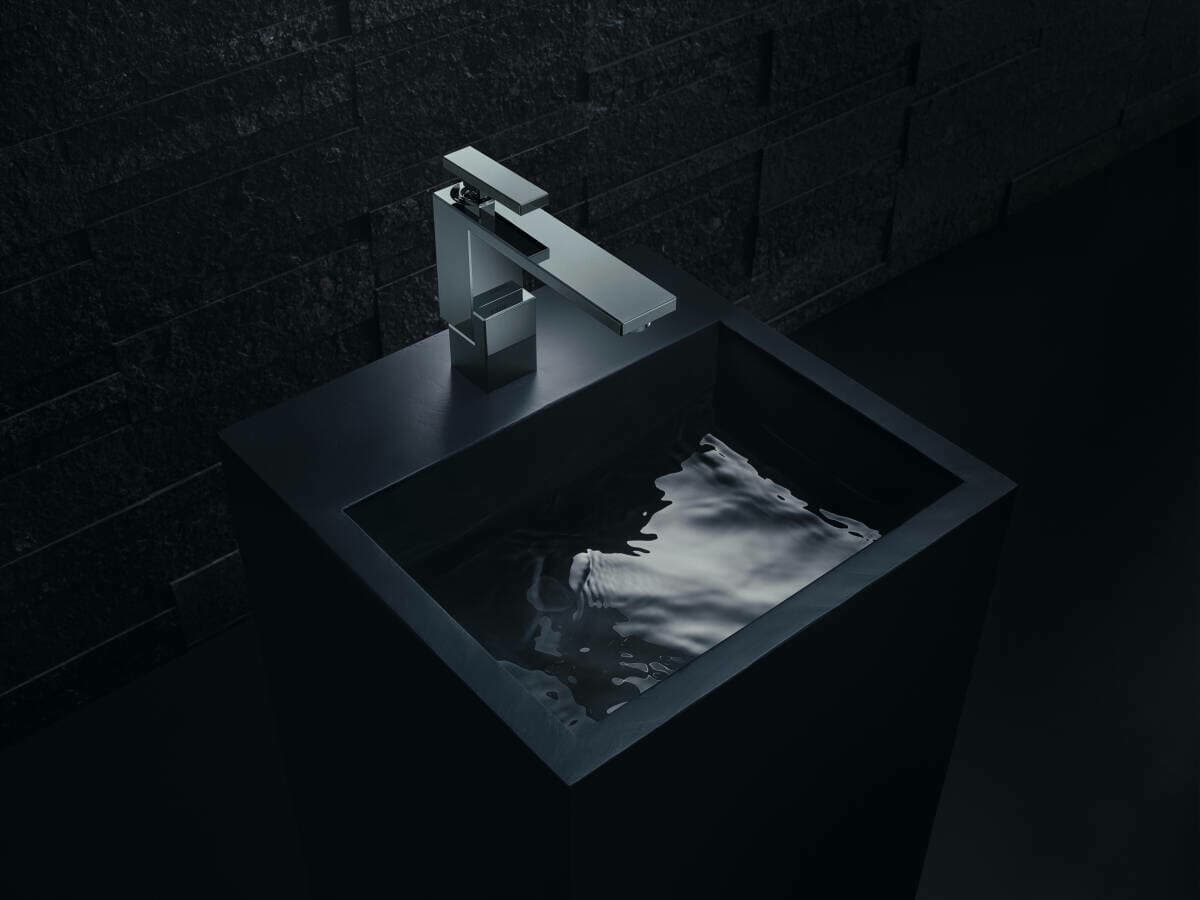 Mitigeur de lavabo Axor Edge 130 avec bonde push-open