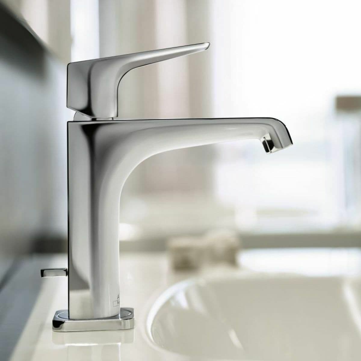 Mitigeur de lavabo AXOR Citterio E 130 avec poignée à levier et tirette de vidage - vue 5