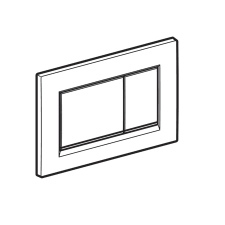Plaque de déclenchement Geberit Sigma20 square / Noir - bandes design : chromé brillant - vue 3