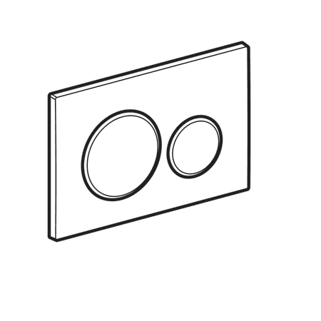 Plaque de déclenchement Geberit Sigma20 / Blanc mat laqué - anneaux design : blanc brillant / Revêtement Easy Clean + Anti-Traces de doigt - vue 5