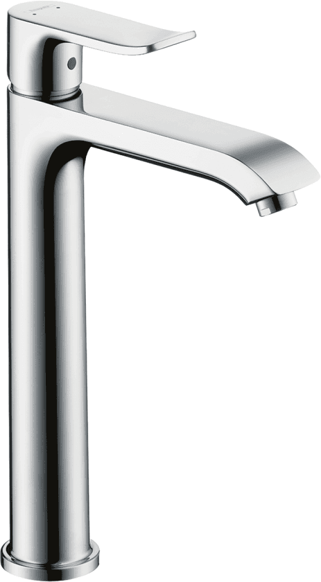 Mitigeur surélevé pour vasque libre Hansgrohe Metris 200 en laiton chromé avec tirette et vidage - vue 4