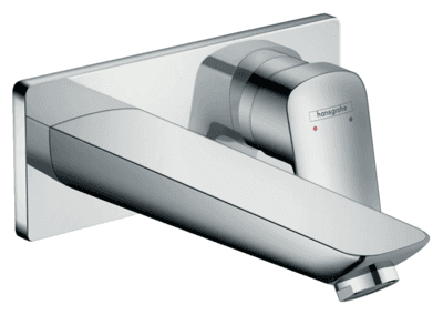 Mitigeur de lavabo encastré Hansgrohe 195 mm en laiton chromé
