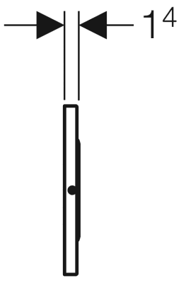 Plaque de déclenchement infrarouge Geberit Sigma10 électronique à visser pour réservoir à encastrer Sigma 12 cm / Acier inoxydable brossé / Anti-vandalisme - vue 5