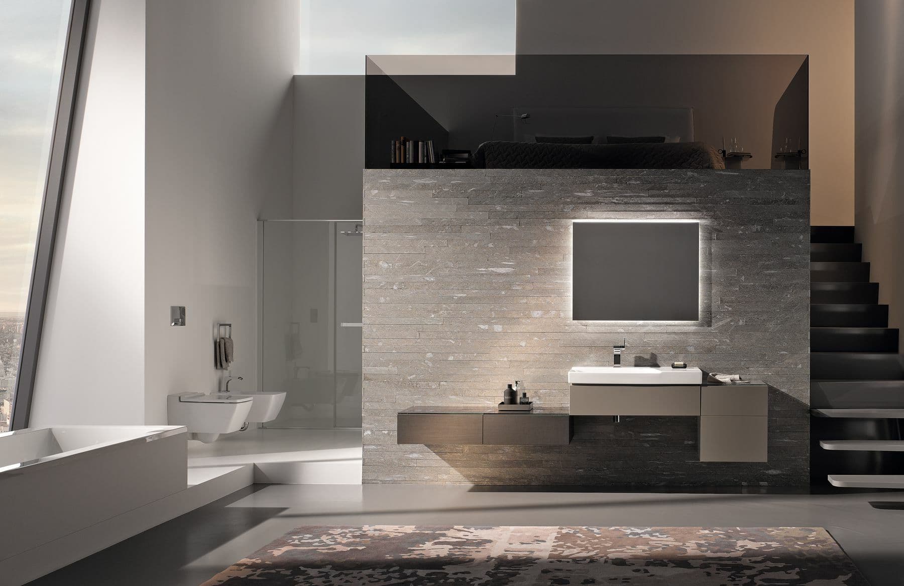 Miroir lumineux Geberit Xeno² 90 cm avec éclairage indirect - vue 3