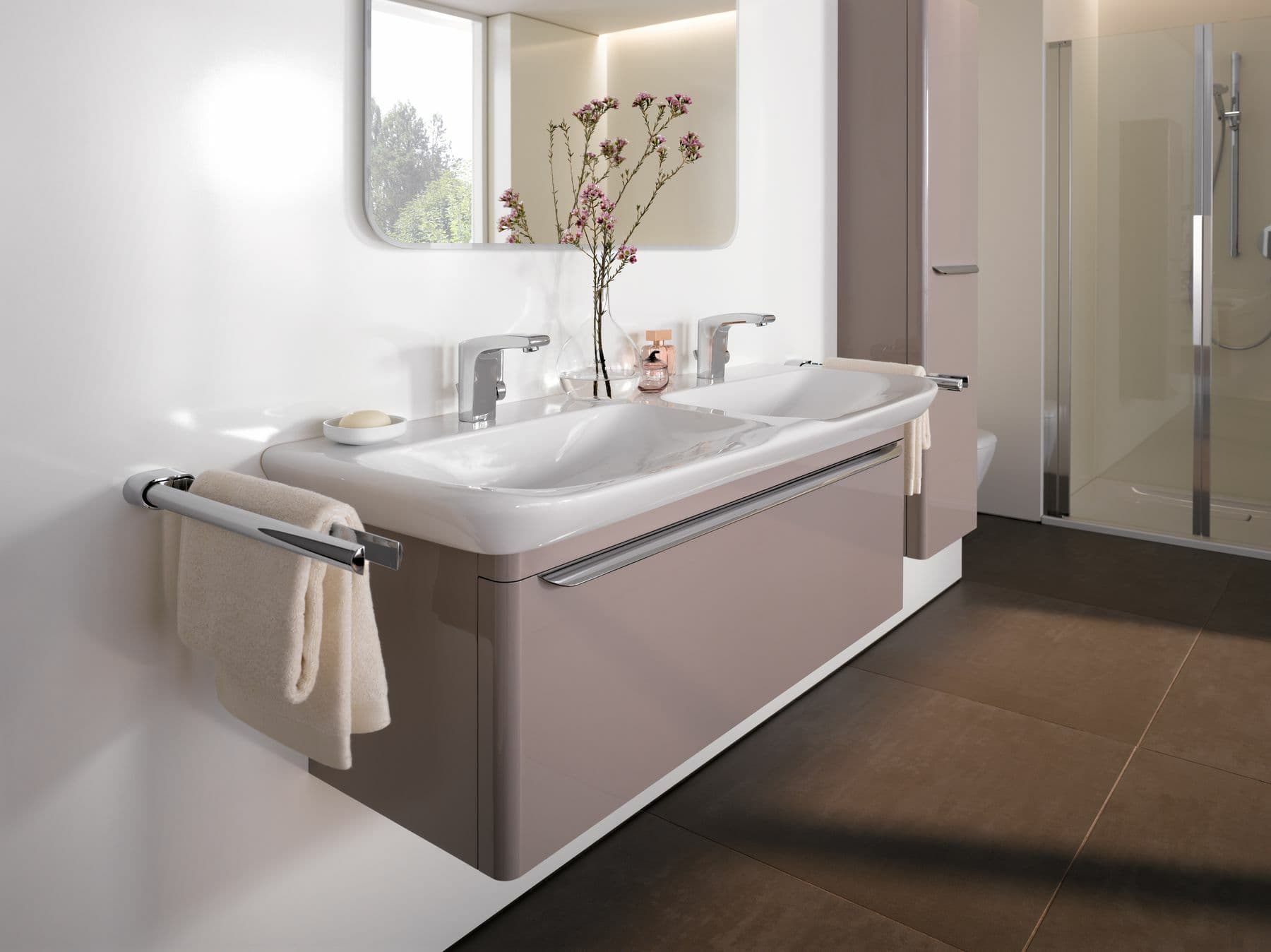 Plan-vasque double Geberit myDay 130 cm - vue 4