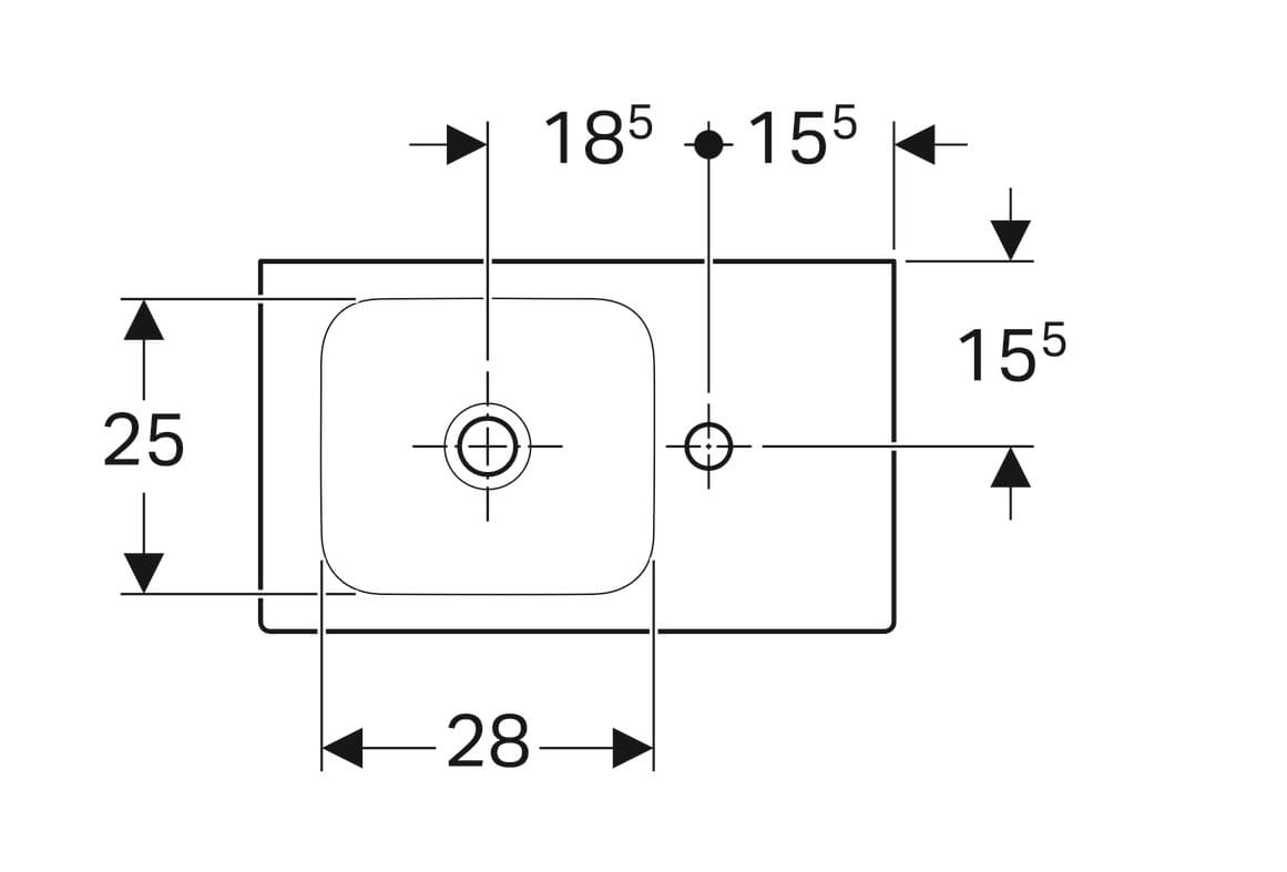 Lave-mains Geberit iCon 53 cm - vue 7