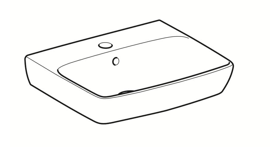 Lavabo Geberit Selnova / Smyle C Square 50 cm - vue 5
