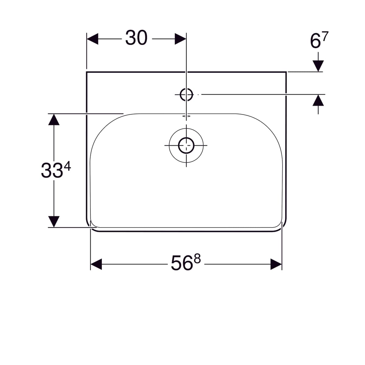Lavabo Geberit Smyle Square 60 cm - vue 5