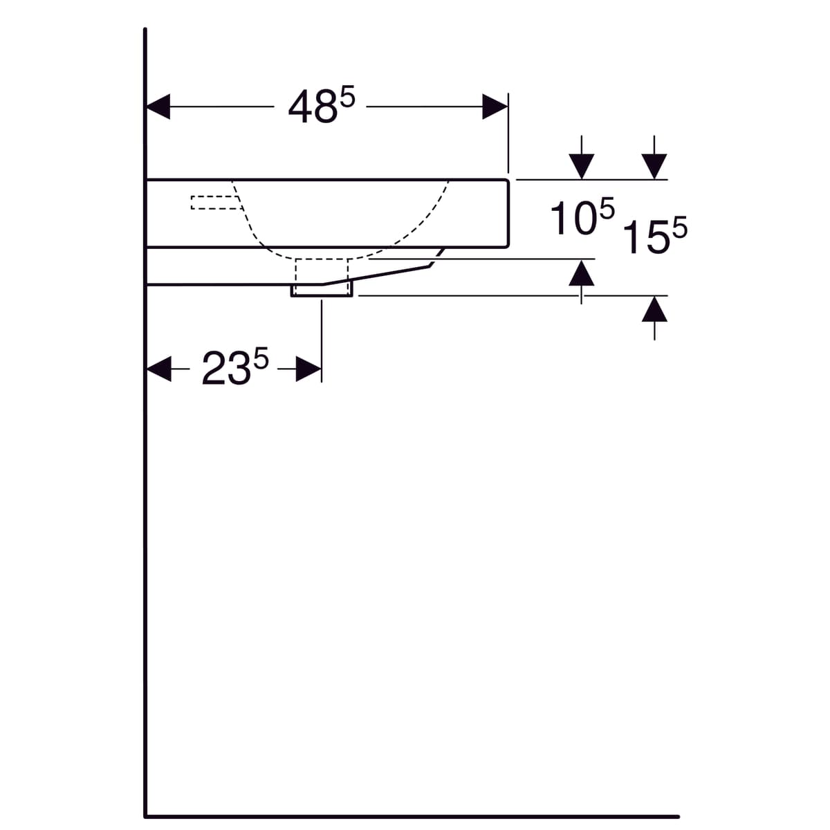 Plan-vasque à poser Geberit iCon 90 cm - vue 7