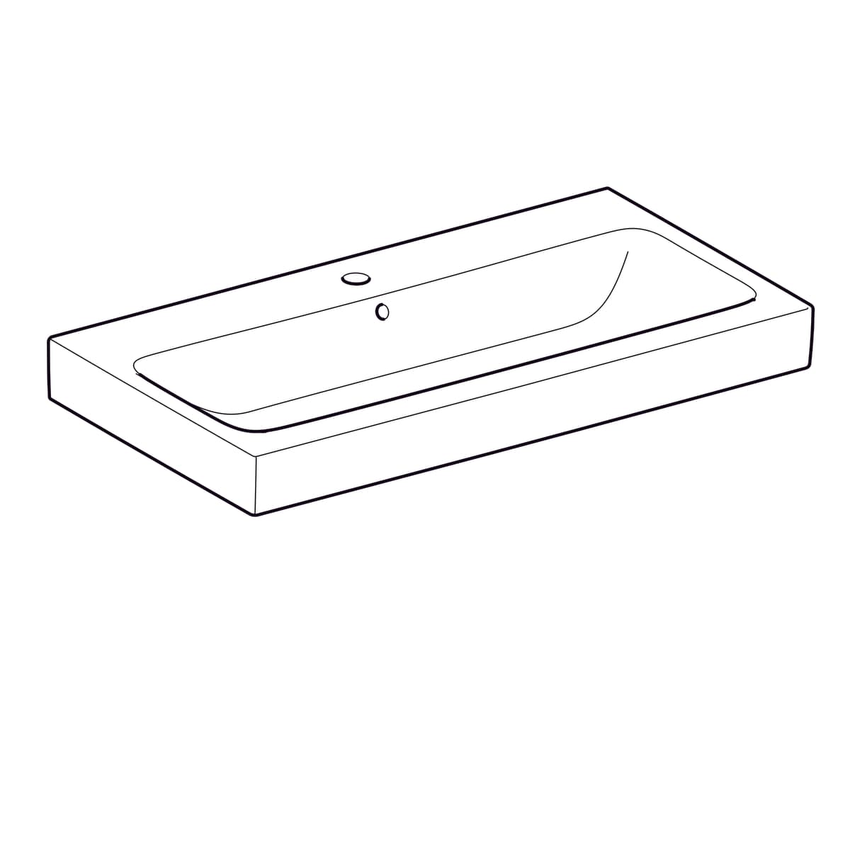 Plan-vasque à poser Geberit iCon 90 cm - vue 4