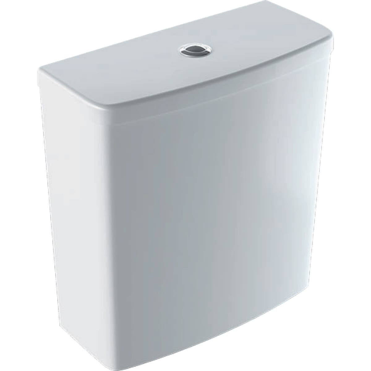 Réservoir apparent Geberit Selnova Square rinçage double touche alimentation latérale
