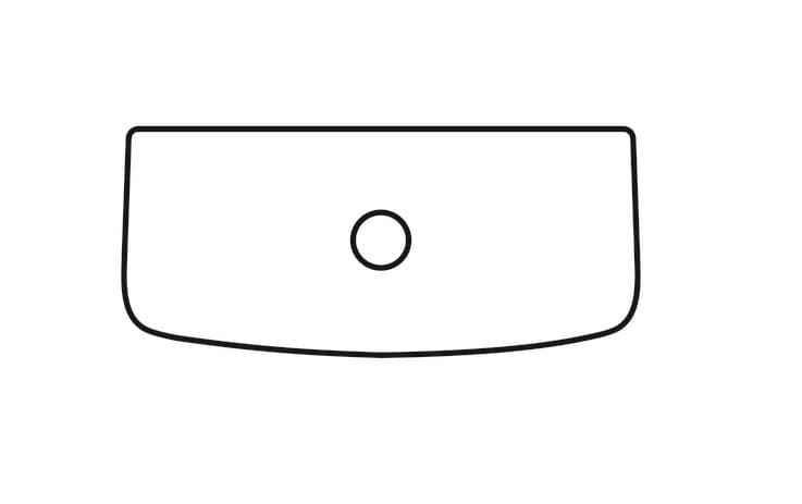 Réservoir apparent Geberit Selnova Square rinçage double touche alimentation latérale - vue 3