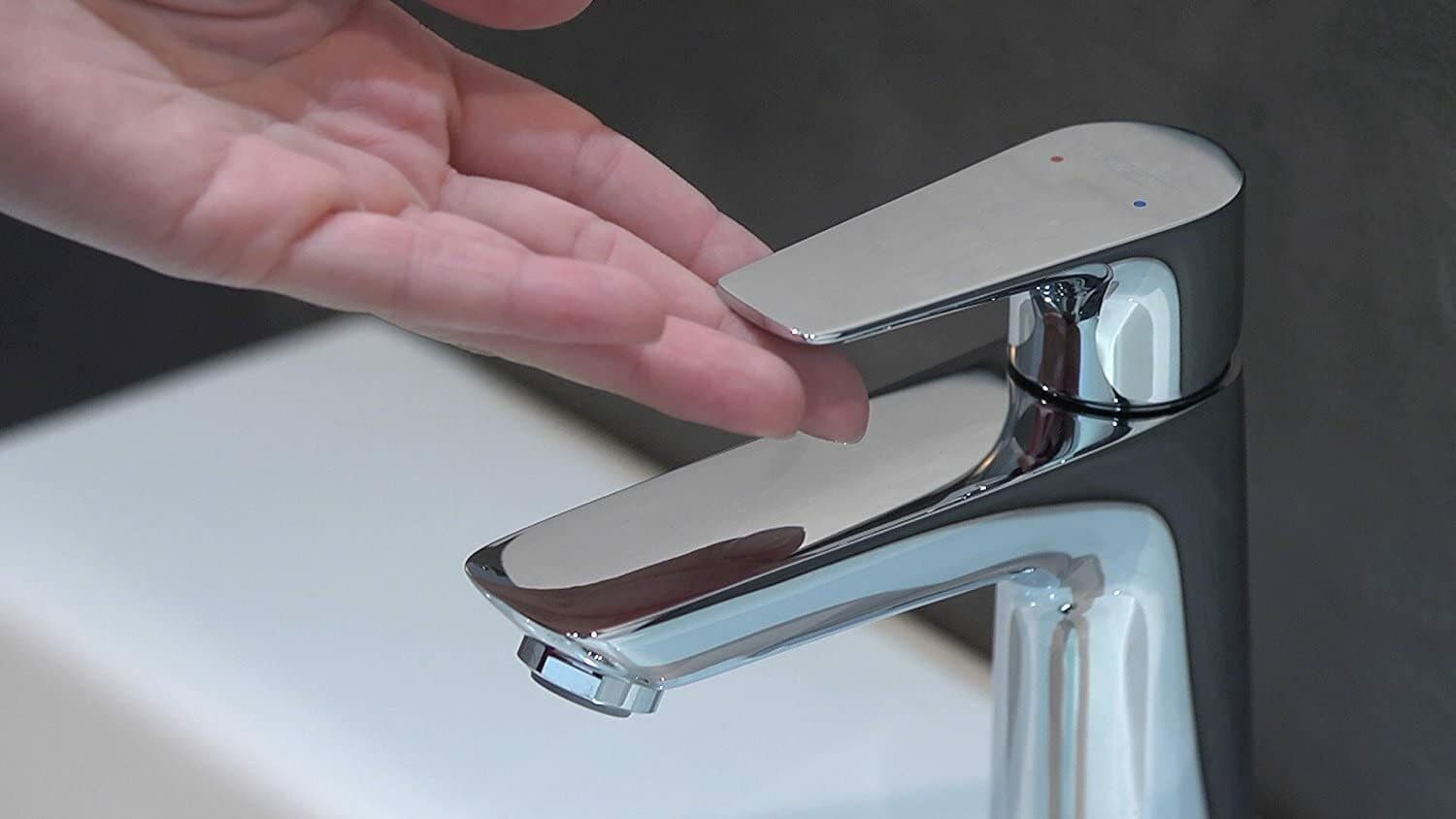 Mitigeur de lavabo Hansgrohe Talis E 80 en laiton chromé avec tirette et vidage - vue 4