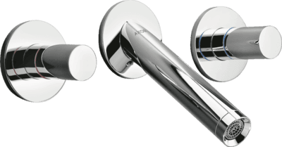 Mélangeur de lavabo 3 trous encastré AXOR Starck 125 mm en laiton chromé