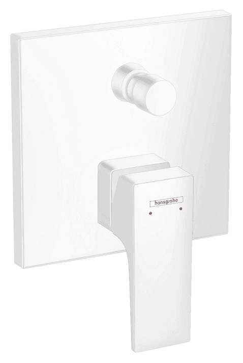Set de finition pour mitigeur bain / douche encastré Hansgrohe Metropol en blanc mat