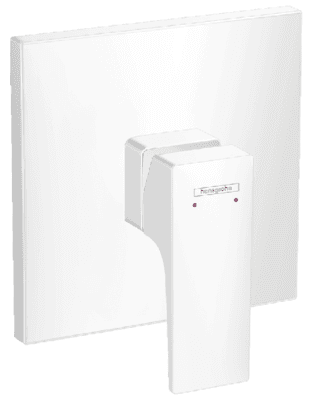 Set de finition pour mitigeur de douche encastré Hansgrohe Metropol en blanc mat