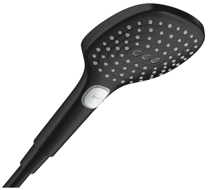 Douchette à main Hansgrohe Raindance Select E 120 3 jets en noir mat