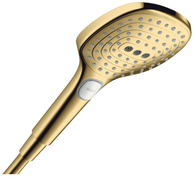 Douchette à main Hansgrohe Raindance Select E 120 3 jets en doré poli