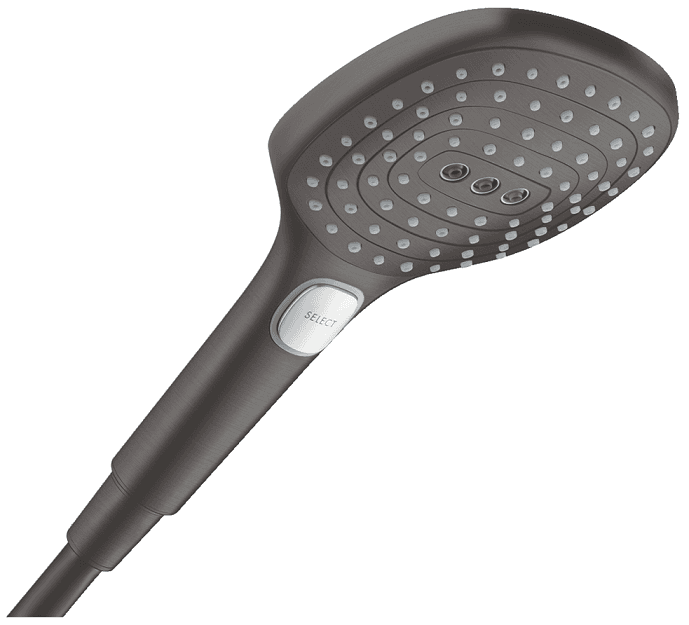 Douchette à main Hansgrohe Raindance Select E 120 3 jets en noir chromé brossé