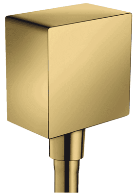 Coude de raccordement Hansgrohe FixFit Square en doré poli