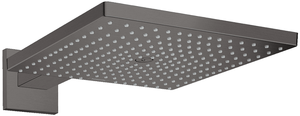 Douche de tête Hansgrohe Raindance E 300 Air 1 jet avec bras de douche en noir chromé brossé