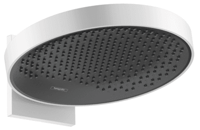 Douche de tête Hansgrohe Rainfinity 360 1 jet avec raccord mural en blanc mat