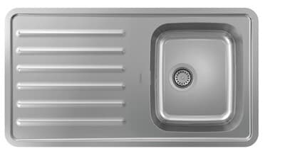 Évier de cuisine Hansgrohe encastré simple bac 34 x 40 cm avec égouttoir