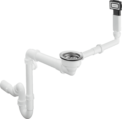 Vidage d'évier de cuisine Hansgrohe simple bac avec trop-plein design