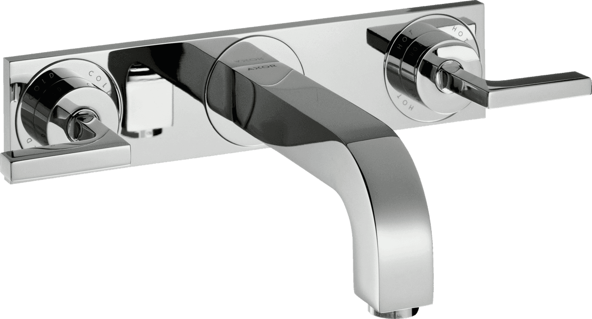 Mélangeur de lavabo encastré AXOR Citterio 226 mm avec poignée et plaque