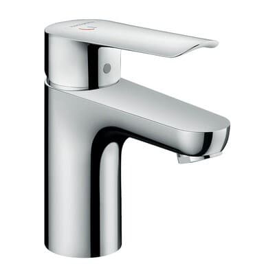 Mitigeur de lavabo Hansgrohe Logis E 75 CoolStart en laiton chromé  avec tirette et vidage