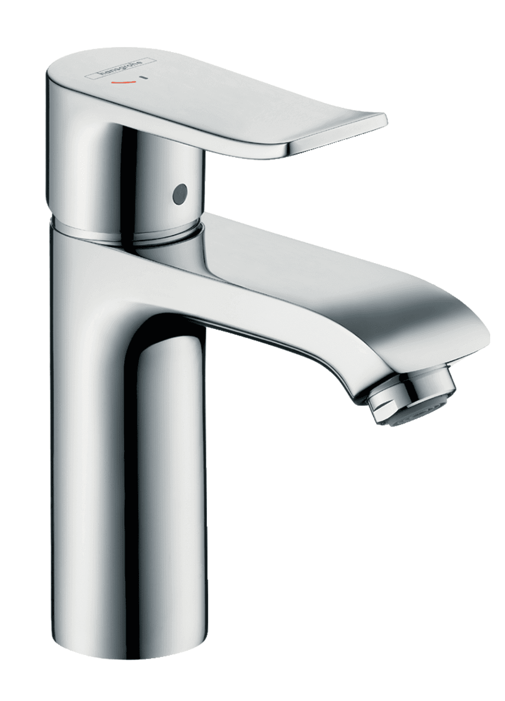 Mitigeur de lavabo Hansgrohe Metris 110  CoolStart en laiton chromé avec tirette et vidage