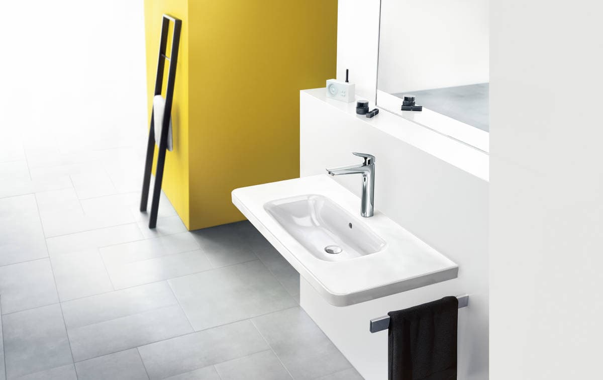 Mitigeur de lavabo Hansgrohe Logis 190 Ecosmart en laiton chromé avec tirette et vidage - vue 6