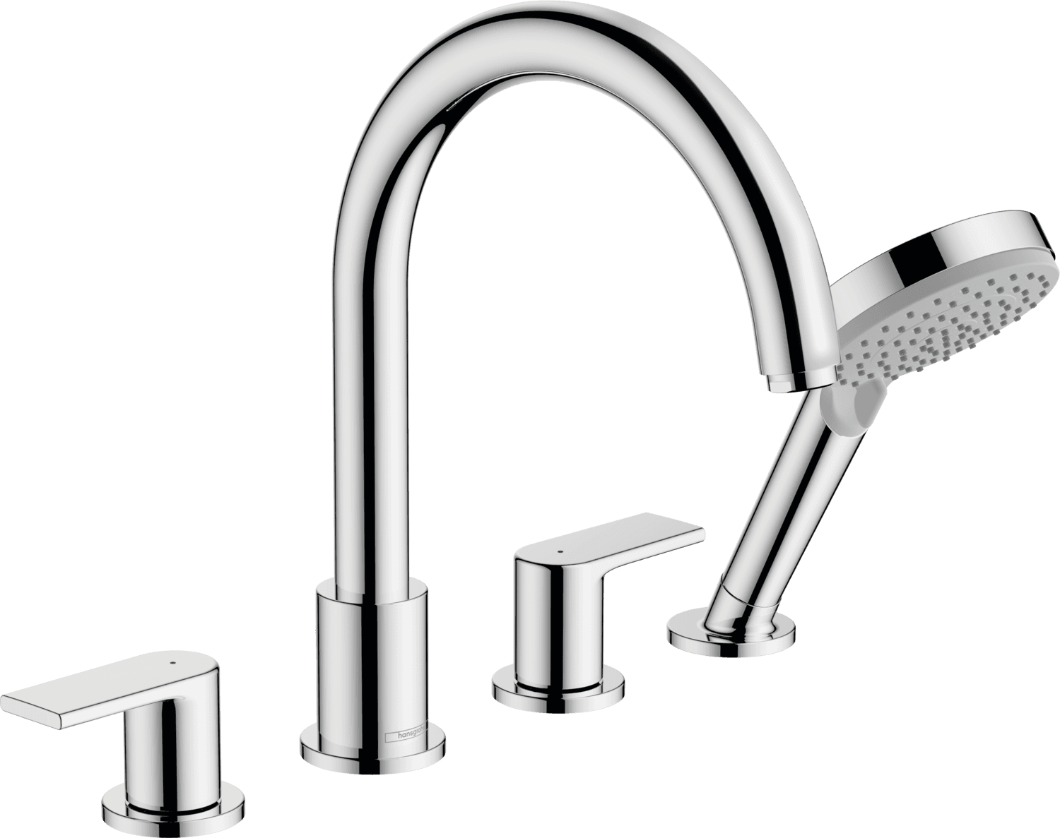 Mélangeur 4 trous pour montage sur bord de baignoire Hansgrohe Vernis Shape