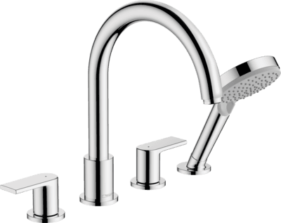 Mélangeur 4 trous pour montage sur bord de baignoire Hansgrohe Vernis Shape