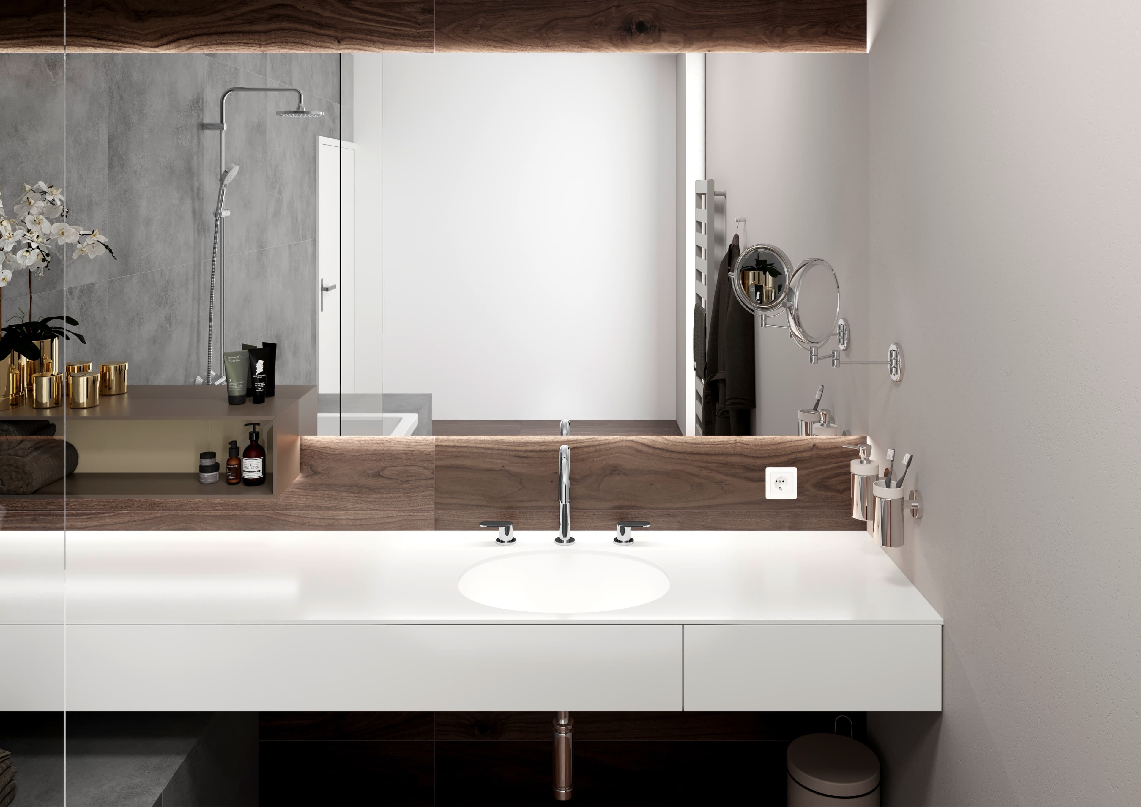 Mélangeur de lavabo 3 trous Hansgrohe Vernis Blend 150 avec tirette et vidage - vue 4