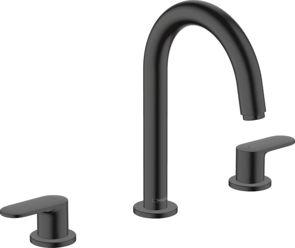 Mélangeur de lavabo 3 trous Hansgrohe Vernis Blend 150 avec tirette et vidage en noir mat