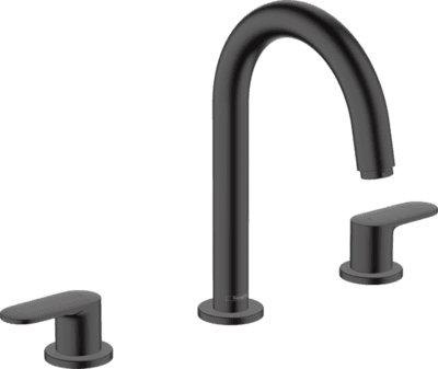 Mélangeur de lavabo 3 trous Hansgrohe Vernis Blend 150 avec tirette et vidage en noir mat