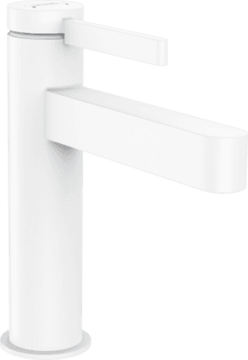 Mitigeur lavabo Hansgrohe Finoris 110 avec tirette et vidage en blanc mat
