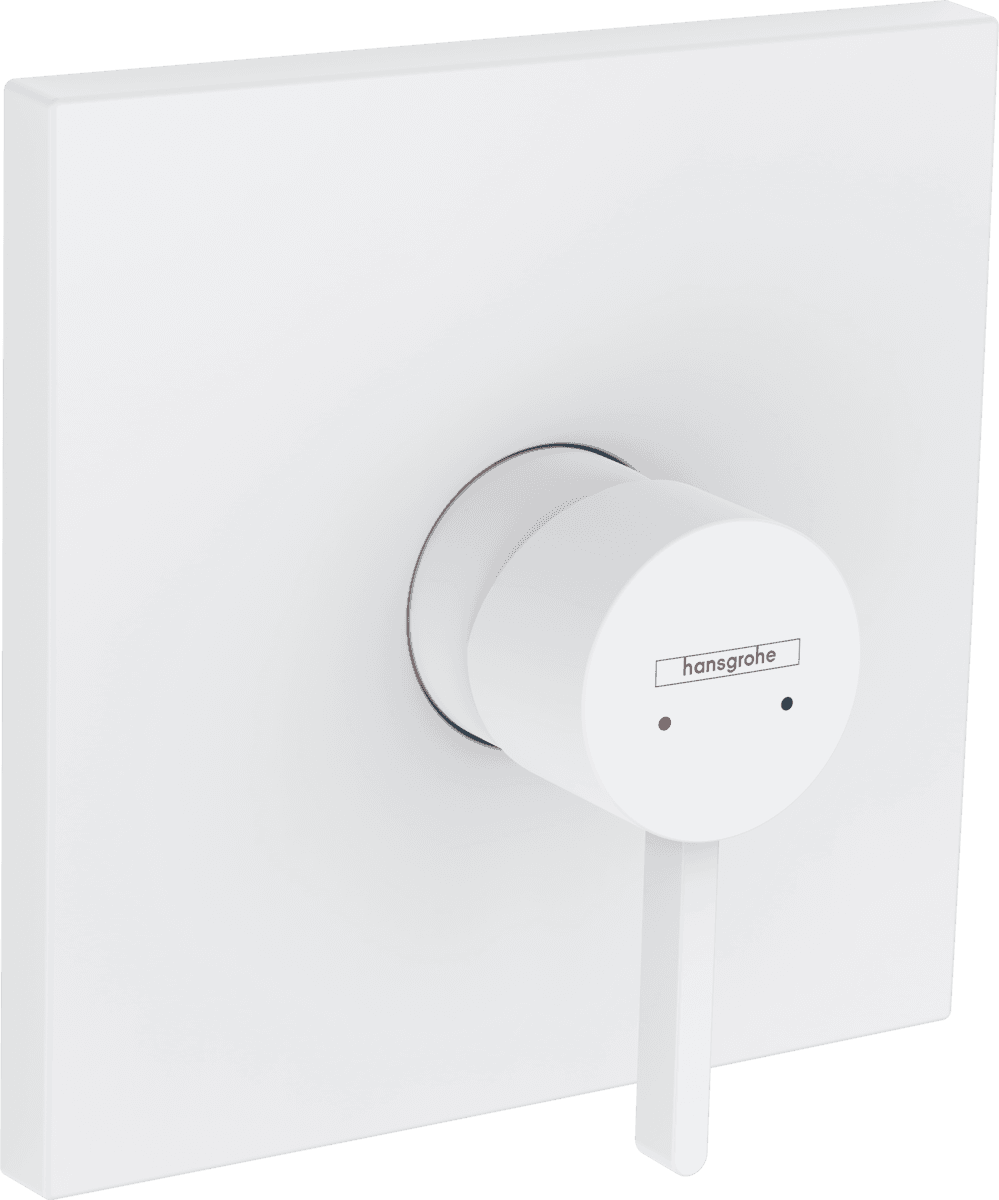 Set de finition pour mitigeur de douche encastré Hansgrohe Finoris en blanc mat