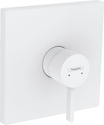 Set de finition pour mitigeur de douche encastré Hansgrohe Finoris en blanc mat