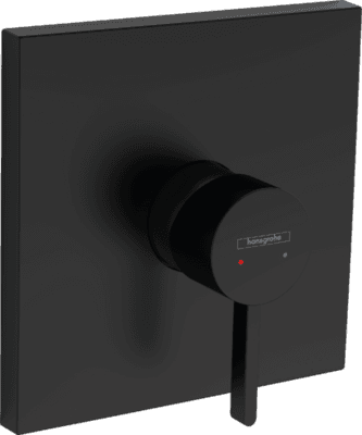 Set de finition pour mitigeur de douche encastré Hansgrohe Finoris en noir mat