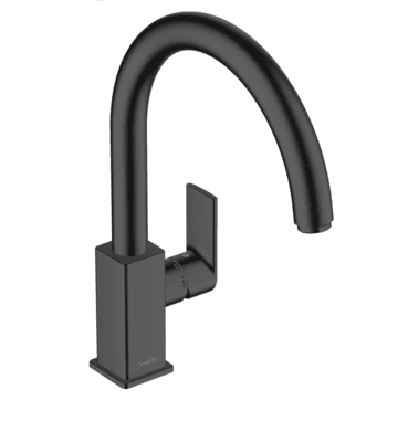 Mitigeur de cuisine Hansgrohe Vernis Shape M35 260 1 jet en noir mat