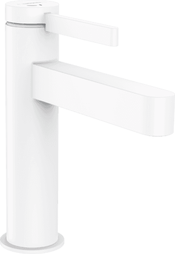 Mitigeur de lavabo Hansgrohe Finoris 110 CoolStart avec bonde push-open en blanc mat