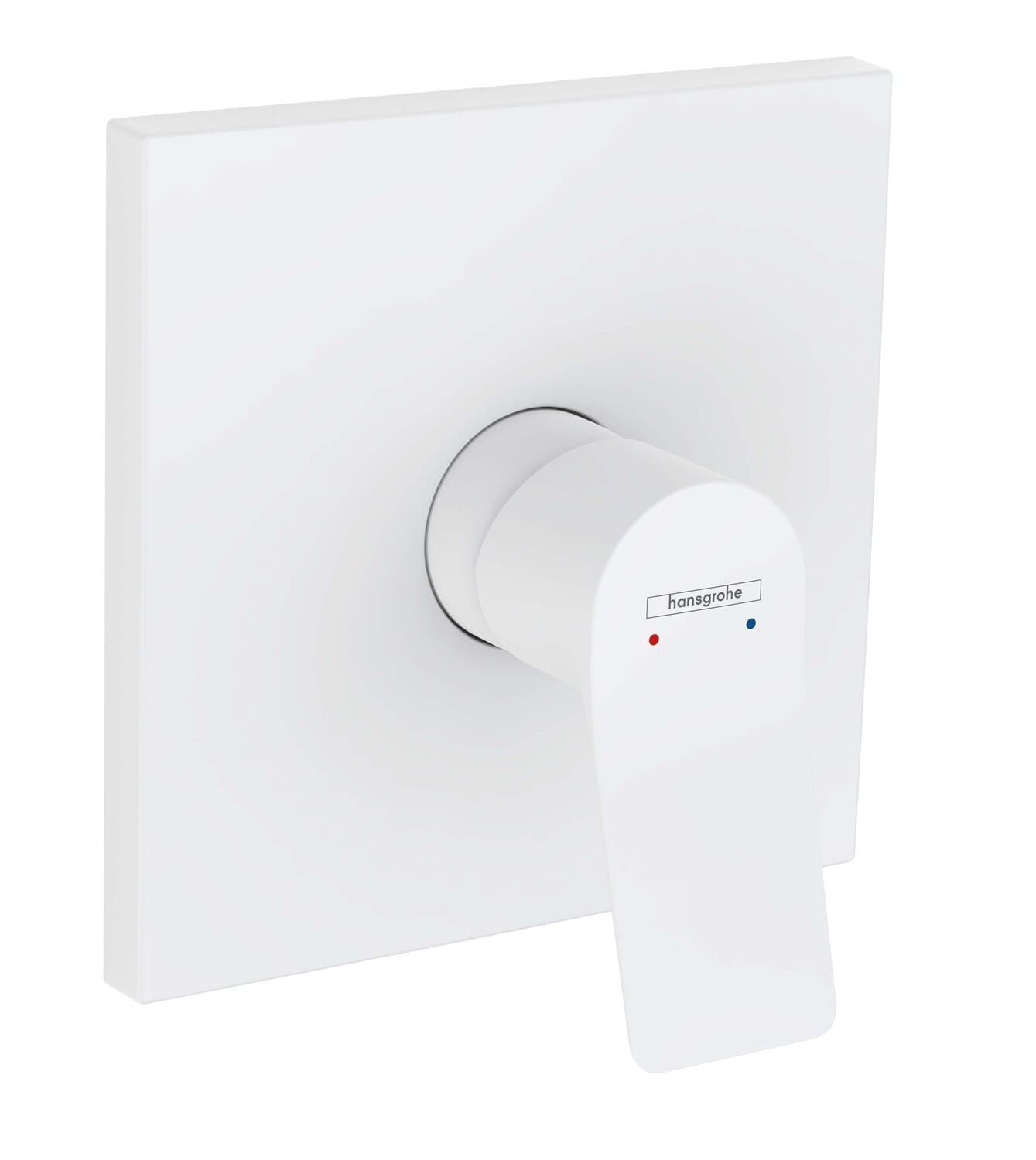 Set de finition pour mitigeur de douche encastré Hansgrohe Vivenis en blanc mat