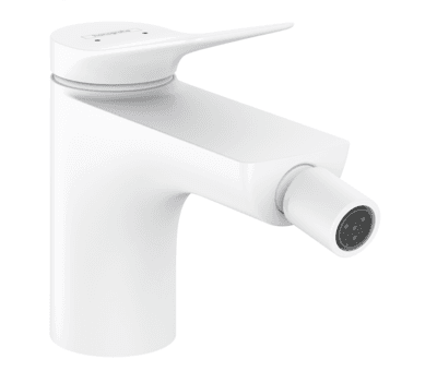 Mitigeur de bidet Hansgrohe Vivenis avec tirette et vidage en blanc mat