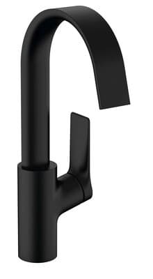 Mitigeur de lavabo Hansgrohe Vivenis 210 avec bec orientable, tirette et vidage en noir mat