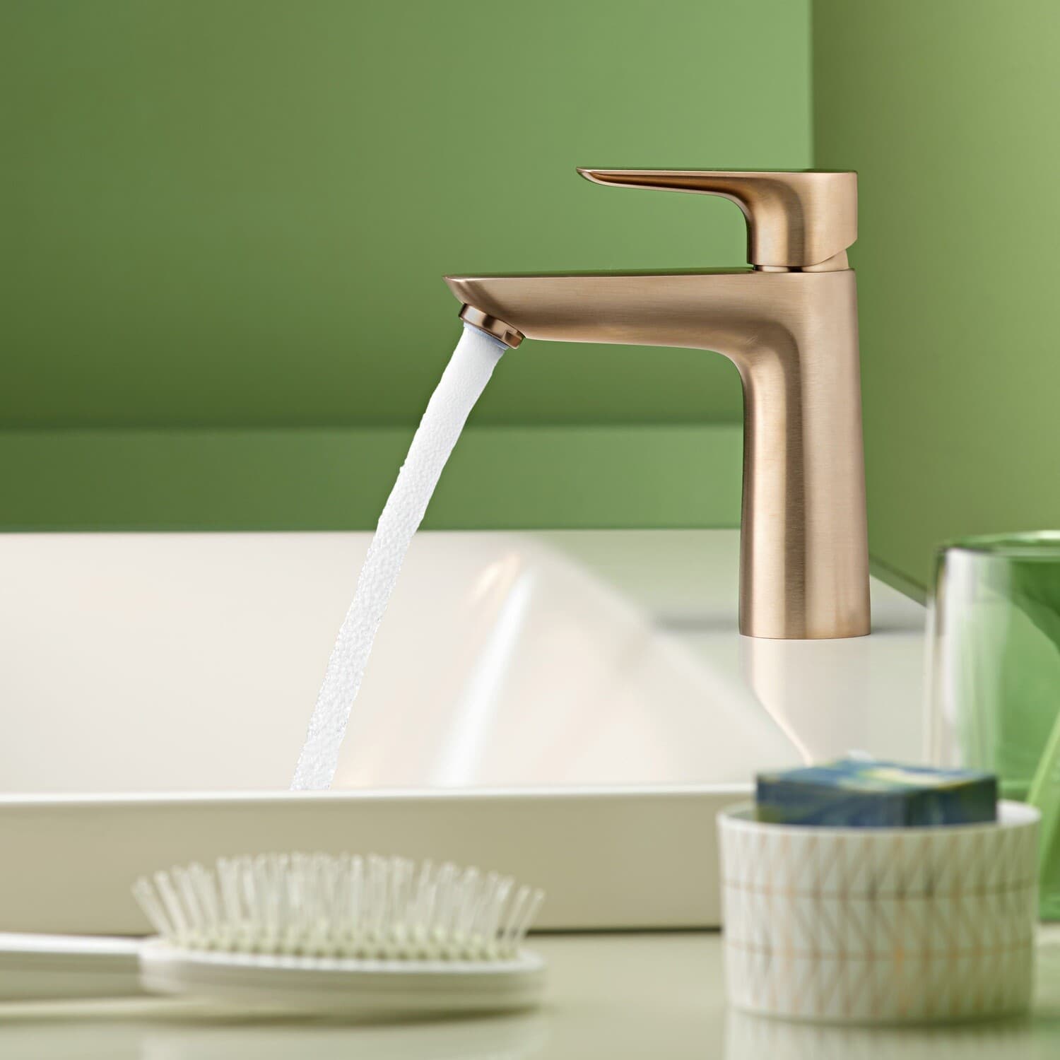 Mitigeur de lavabo Hansgrohe Talis E 110 avec tirette et vidage en bronze brossé
