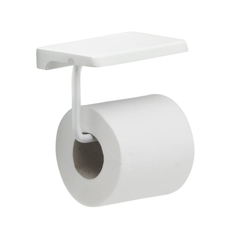 Porte-rouleau mural blanc avec surface d'appui
