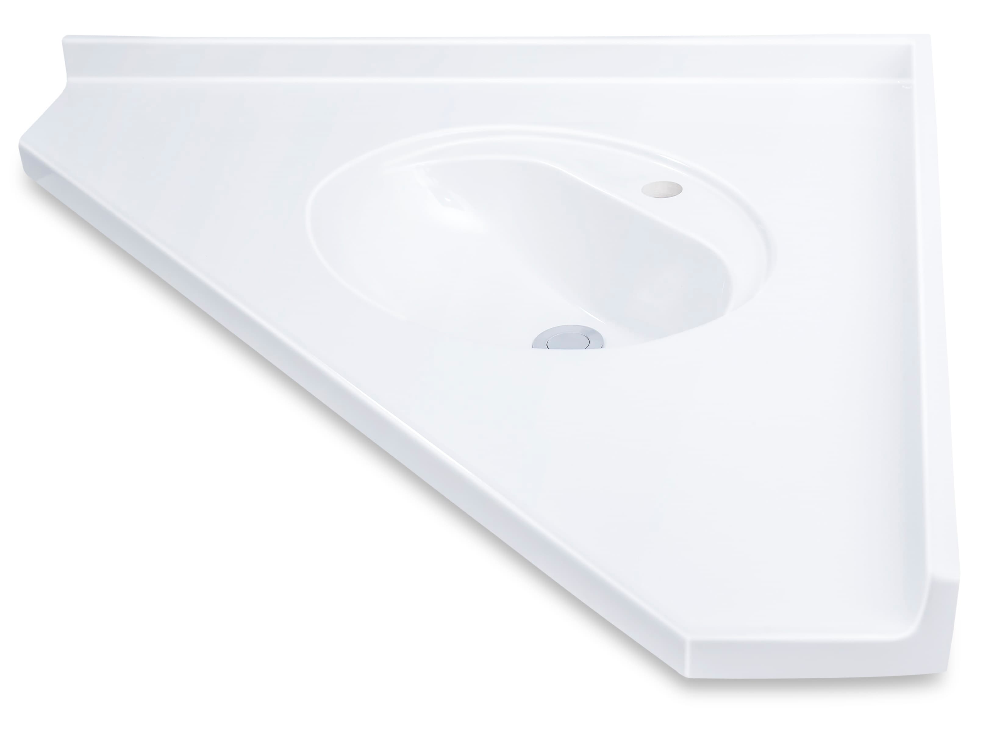 Plan-vasque d'angle Bermudes 85 cm - vue 12